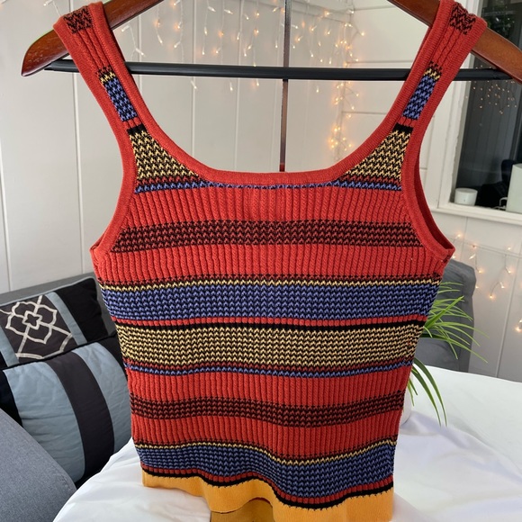 NWT Francesca Madie Button Front Knit Tank Top Multicolor Small - Picture 5 of 7